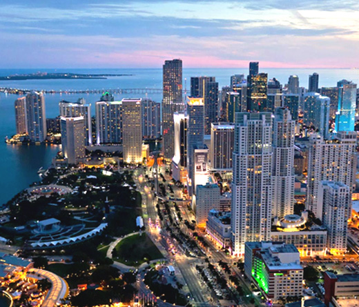 Downtown Miami airview