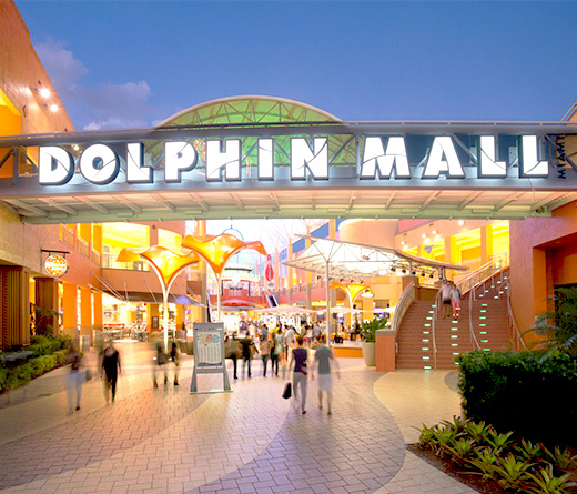 Dolphin Mall entrance, Miami