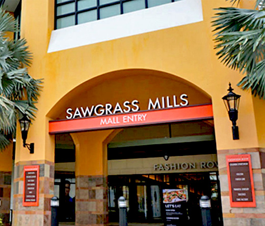 Sawgrass Mills Mall entrance, Miami